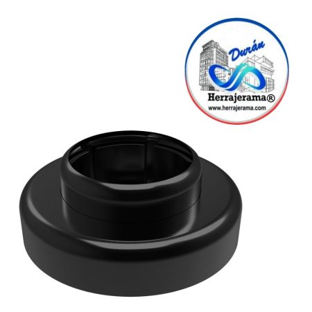 HERRALUM 1394002200NE Base con tapa piso-muro a tubo de 50.8mm  para barandales