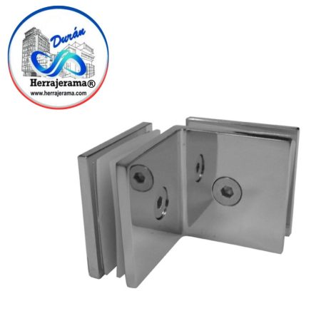 GALIER CLIP VIDRIO VIDRIO A 90° SATIN ZAMAC