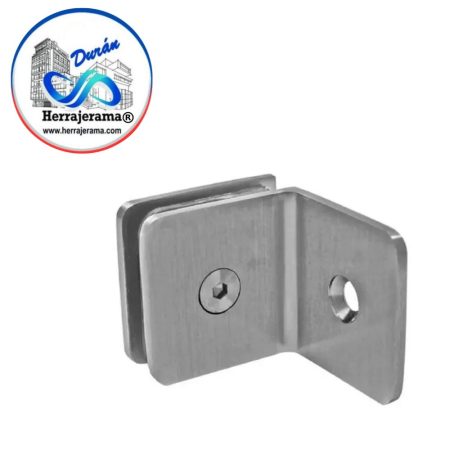 GALIER CLIP CUADRADO 90°, MURO - VIDRIO. ACABADO CROMO,MX65213