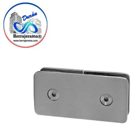 GALIER CLIP CUADRADO 180°, VIDRIO - VIDRIO. ACABADO CROMO,MX65215