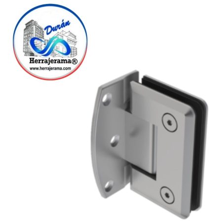 HERRALUM 1477180CO BISAGRA AC INOX 304 VIDRIO/MURO 180° DESCENTRADO CROMO