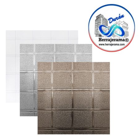 HERRALUM 1727180070BL LAMINA DE PLASTICO CUADROS 2.7mm DE 1.80x0.70 MT