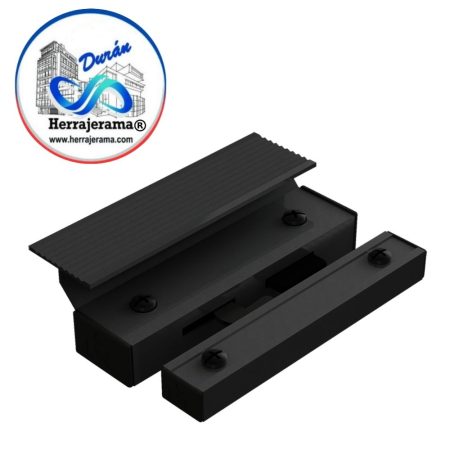 HERRALUM 2021012E4 JALADERA C/CHAPA INT ESTRIADA 12 CM NEGRO