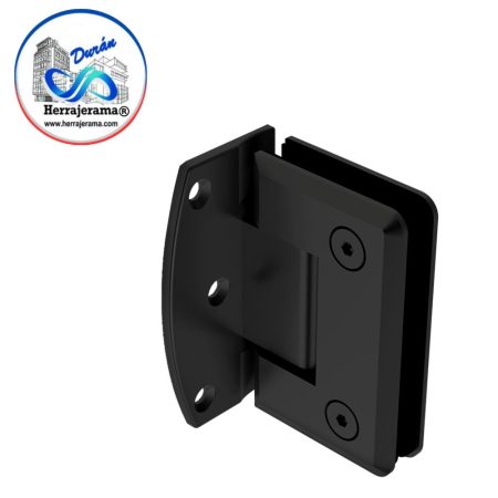 HERRALUM 1033DESNE HERRAJE VIDRIO/MURO C/BASE DESF NEGRO