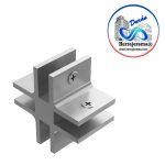 HERRALUM 1063000CO CONECTOR "X" PARA VIDRIO DE 10mm CROMO