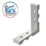 HERRALUM 204110000 ESCUADRA P/CANCEL DE BANO C/BARRENO 10.0 MM (1000 PZ)