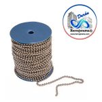 HERRALUM 204404500 ROLLO CADENA DE BOLA NIQUELADA DE 4.5 MM