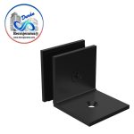 HERRALUM 1106000NE CONECTOR RECTO P/FIJOS C/BASE NEGRO