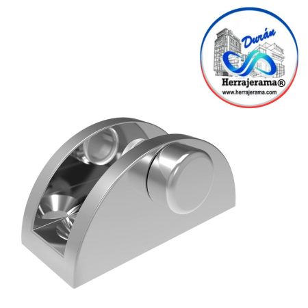 HERRALUM 1111001CO CONECTOR CURVO P/VID 6 MM C/T CROMO