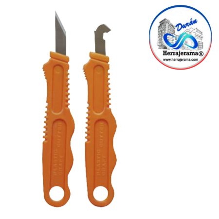 HERRALUM 113700000 GARFIO CURVO Y CUTTER P/CORTE PLASTICO