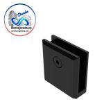 HERRALUM 1144000NE CONECTOR 2" P/FIJOS D/VIDRIO TEMP NEGRO