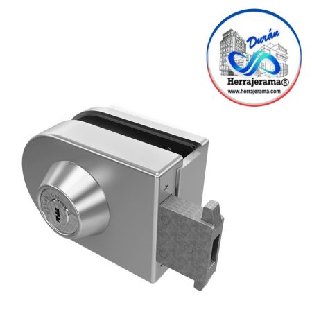HERRALUM 1152000SA CHAPA PARA PUERTA DE CRISTAL TEMP 8-10mm SATIN