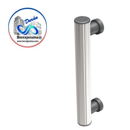 HERRALUM 2153018BL JALADERA TUBULAR ESTRIADA P/PUERTA BLANCA