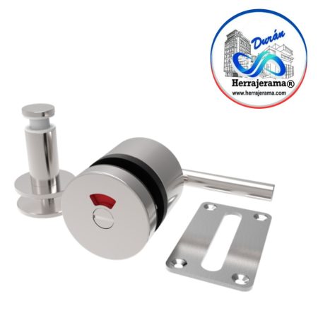 HERRALUM 1156002SA SEGURO P/MAMPARA AC INOX 304 C/INDICADOR SATIN