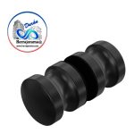 HERRALUM 2204000NE JAL POMO P/CANCEL DE BAÑO VID TEMP NEGRO