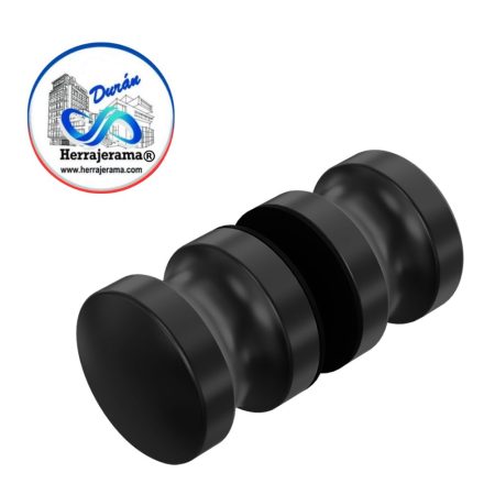 HERRALUM 2204000NE JAL POMO P/CANCEL DE BAÑO VID TEMP NEGRO