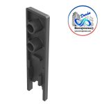 HERRALUM 2288080NE TAPA TRASLAPE P/PUERTA L GN-543 80mm NEGRA