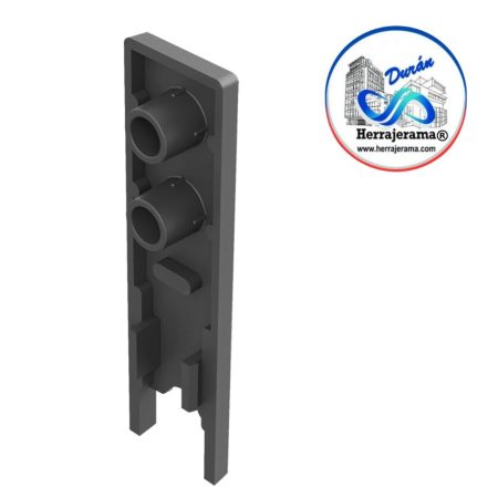 HERRALUM 2288080NE TAPA TRASLAPE P/PUERTA L GN-543 80mm NEGRA