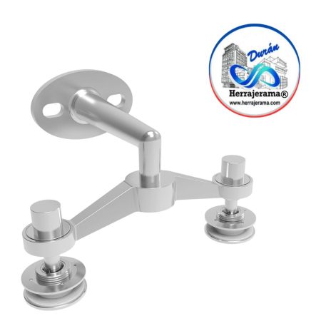 HERRALUM 1238MVDSA HERRAJE MURO-VIDRIO DOBLE SATINADO