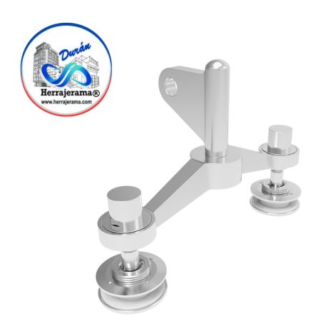 HERRALUM 1238VTDSA HERRAJE VIDRIO-TENSOR DOBLE SATIN