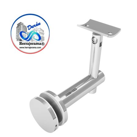 HERRALUM 1259001SA SOPORTE AC INOX 304 ETZATLAN VIDRIO-TUBO 2" CRISTA
