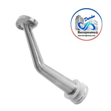 HERRALUM 1259002SA SOPORTE AC INOX 304 JOCOTEPEC VIDRIO-TUBO 2" CRIST