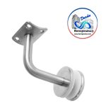 HERRALUM 1259004SA SOPORTE AC INOX 304 MASCOTA VIDRIO-TUBO 2" CRISTAL