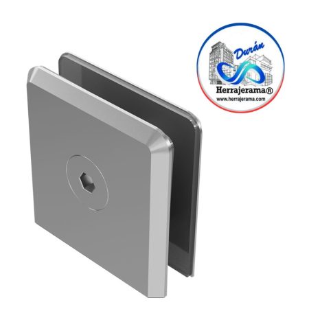 HERRALUM 1266000SA CONCTOR MURO A VIDRIO C/FIJACION CRISTAL 10mm SATI