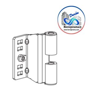 HERRALUM 3V12010102 PVC BISAGRA DE COMPAS SOLAPE 20mm RANGO EJE 9mm