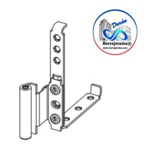 HERRALUM 3V14020L02 PVC BISAGRA ANGULAR A CANAL 12/20/13 130KGS IZQUIE