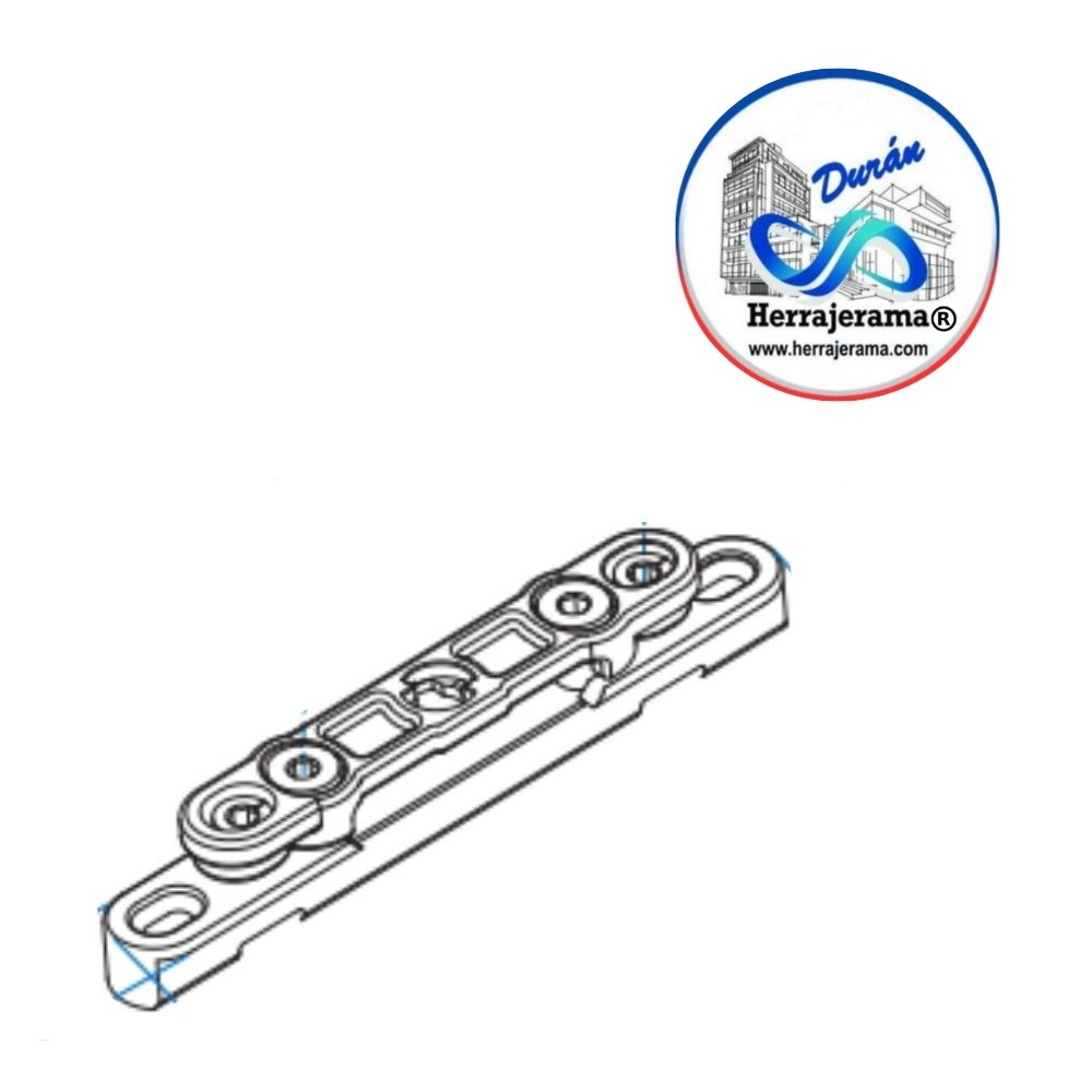 HERRALUM 3V16030102 PVC BISAGRA CENTRAL AJUSTABLE