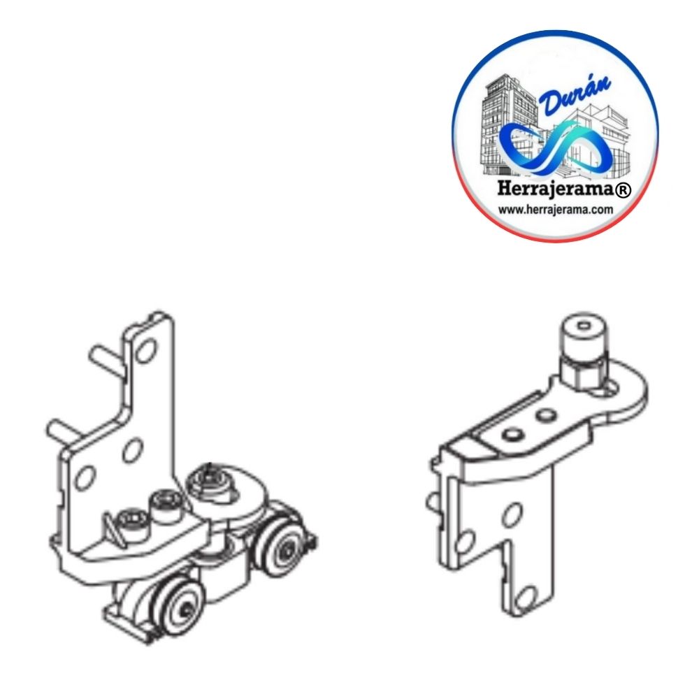 HERRALUM 3V47000002 PVC KIT CARRETILLA / PIVOTE SISTEMA PLEGABLE