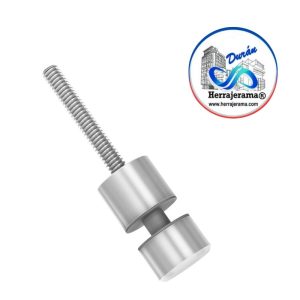 HERRALUM 2207001SA HERRAJE DE FIJACION EXP VIDRIO-MURO AC-INOX SATIN