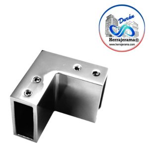 CONECTOR PARA TUBO RECTANGULAR A 90Á¸. CROMO ACERO,MX65760