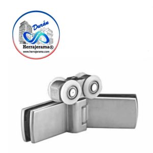 BISAGRA SUPERIOR CON CARRETILLA FIJACIÓN: CRISTAL/CRISTAL MX66289