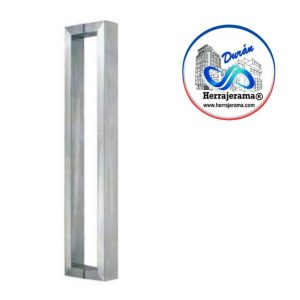 BRUKEN JALADERA DE TUBO CUADRADO DE 25X50MM. CENTROS DE 600MM Y LARGO DE 625MM. ACERO INOXIDABLE 304. ACABADO: SATÍN MX66203