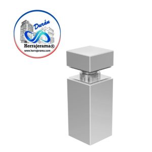 HERRALUM CONECTOR CUADRADO P/VIDRIO 20x38mm SATIN