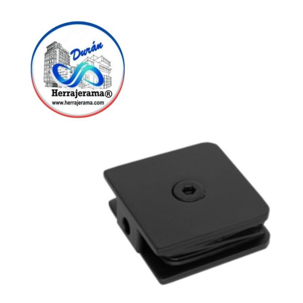 BRUKEN CLIP MURO VIDRIO SIN BISEL, MATERIAL: ACERO INOX 201 ACABADO: NEGRO MATE MX67266