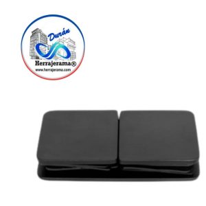 BRUKEN CLIP VIDRIO VIDRIO A 180° SIN BISEL, MATERIAL: ACERO INOX 201, ACABADO: NEGRO MATE MX67265