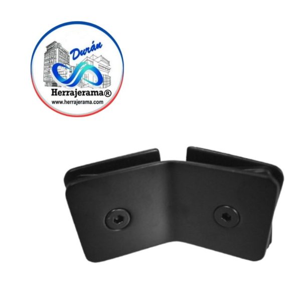BRUKEN CLIP VIDRIO VIDRO A 135º LATÓN ACABADO: NEGRO MX67518