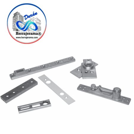 DORMA  Set de pivotes y brazos para puerta de aluminio.