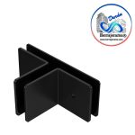 HERRALUM 1149000NE CONECTOR «T» AC INOX P/VIDRIO 6-8mm NEGRO