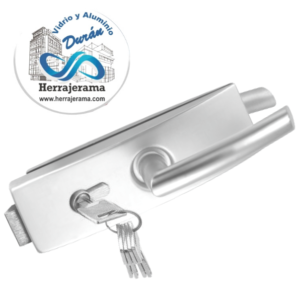 BRUKEN CHAPA DOBLE MANIJA PARA PUERTA DE CRISTAL ABATIBLE,MX66340