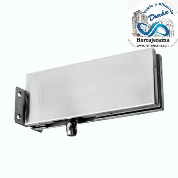 BRUKEN HERRAJE SUPERIOR PARA ANTEPECHO DE CRISTAL CON PLACA SUJECIÓN A MURO,MX66902