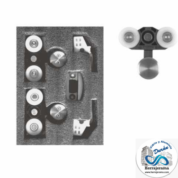 BRUKEN KIT PARA PUERTA CORREDIZA CARGA MÁXIMA DE 70KG,MX66269