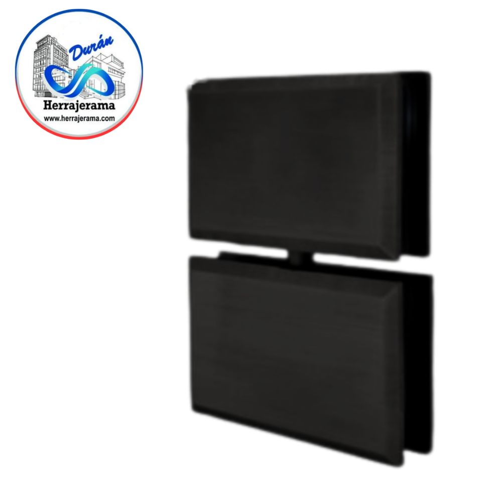 BISAGRA PIVOTE VIDRIO ANTEPECHO A VIDRIO INOX 201 ACABADO: NEGRO MATE MX67871 BRUKEN