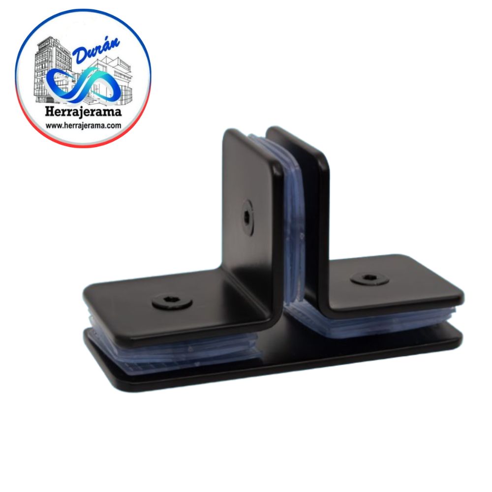 BRUKEN CLIP VIDRIO - VIDRIO - VIDRIO INOX 201 ACABADO: NEGRO MATE MX67882