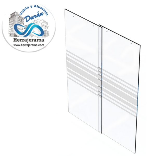 CRISTAL TEMPLADO SERIGRAFIA DE 6mm DE 1.78x65 PERF