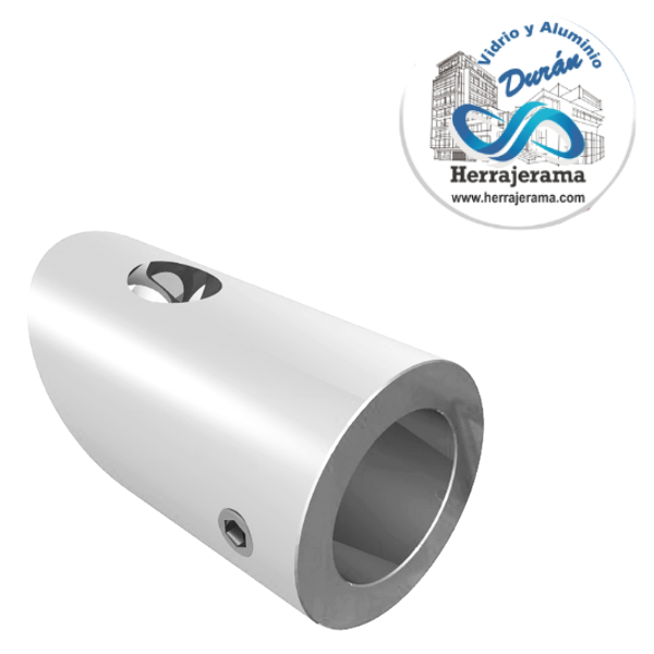 HERRALUM CONECTOR FIJO A 45° MURO-TUBO CROMO