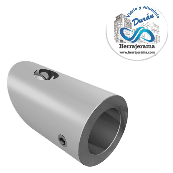 HERRALUM CONECTOR FIJO A 45° MURO-TUBO SATIN